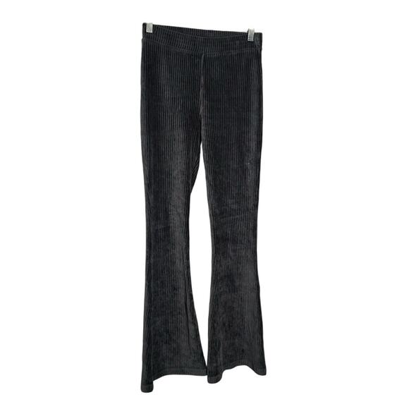 Aerie Gray Ribbed Velvet  Flare Leggings Size Small - Picture 1 of 7